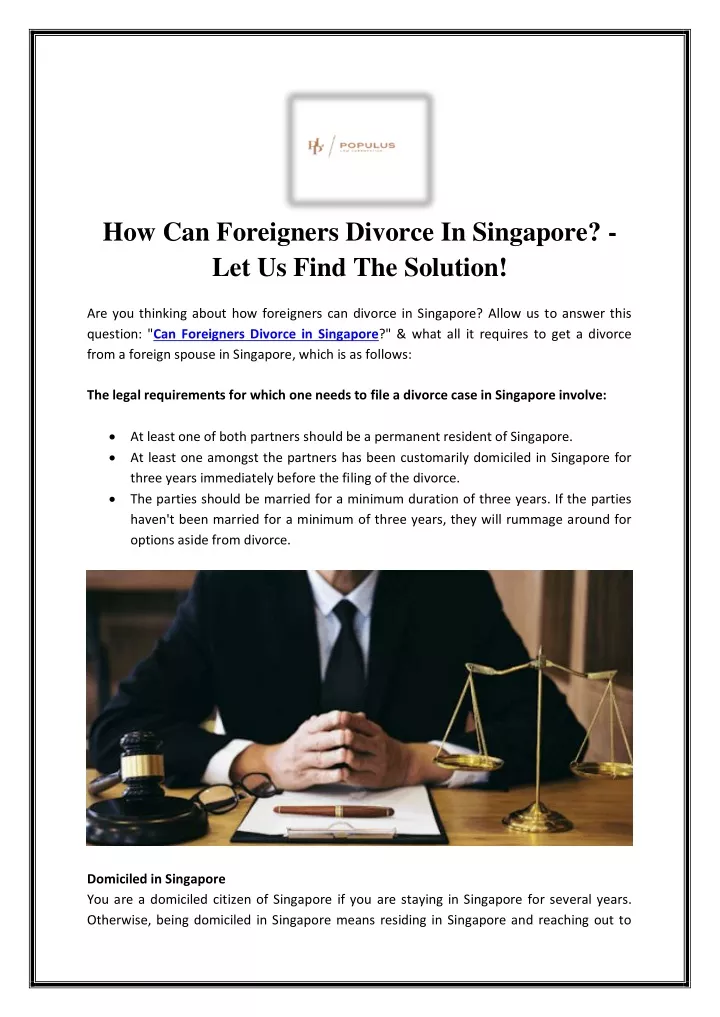 how can foreigners divorce in singapore