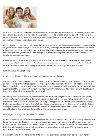 central air conditioning conditioners distribute
