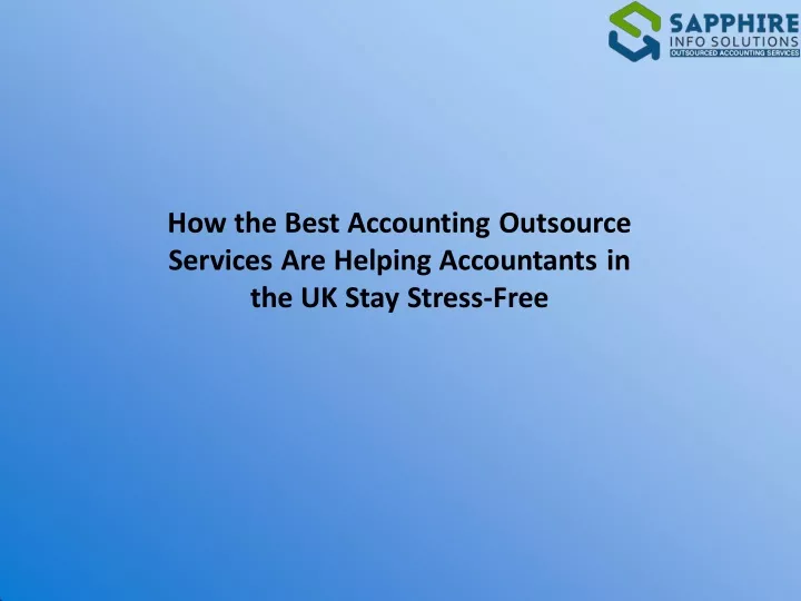 how the best accounting outsource services