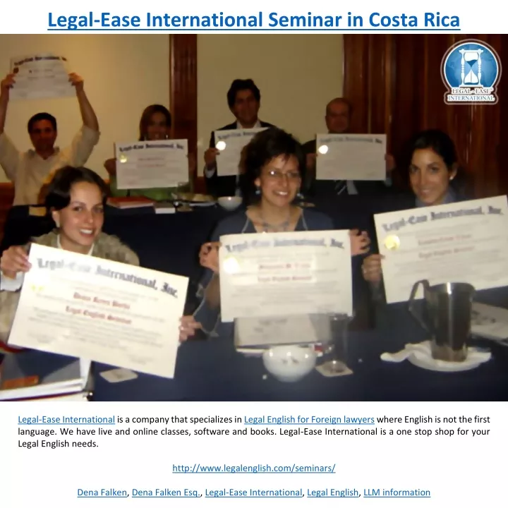 legal ease international seminar in costa rica