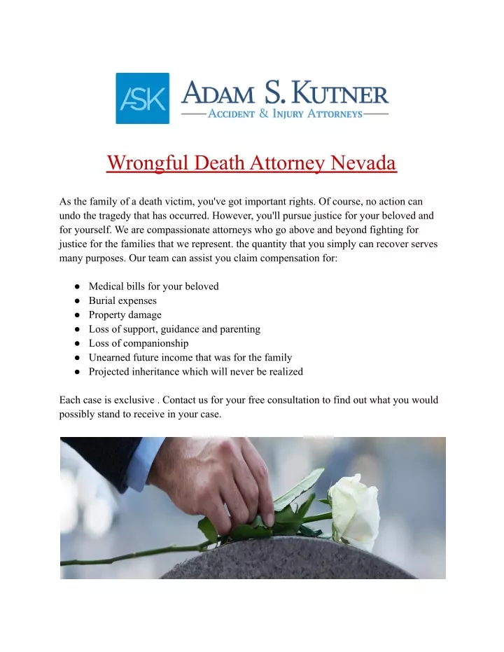 wrongful death attorney nevada