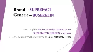 brand suprefact generic buserelin