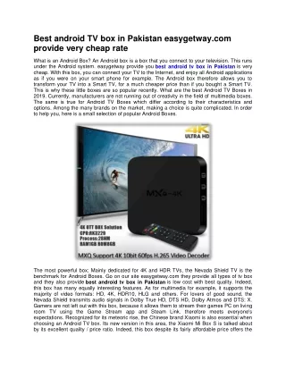 best android tv box in pakistan easygetway