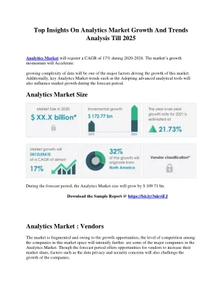 top insights on analytics market growth