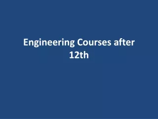 engineering courses after 12th
