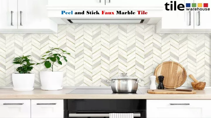 peel and stick faux marble tile