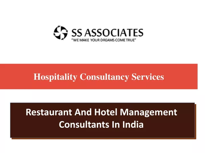 hospitality consultancy services