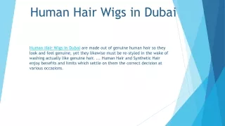 Human Hair Wigs in Dubai
