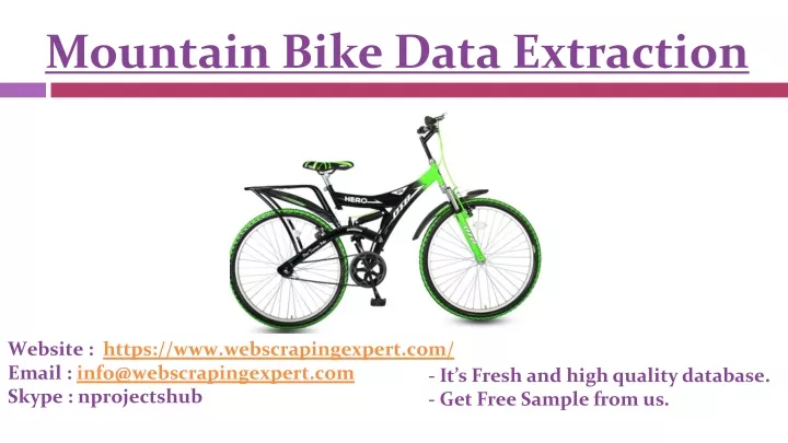 mountain bike data extraction