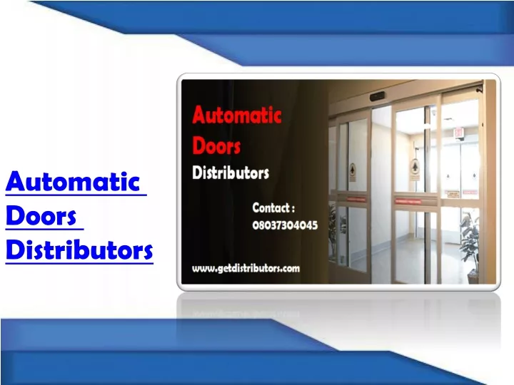 automatic doors distributors