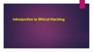 introduction to ethical hacking