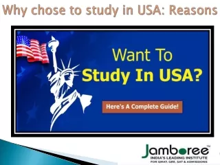 Why chose to study in USA Reasons