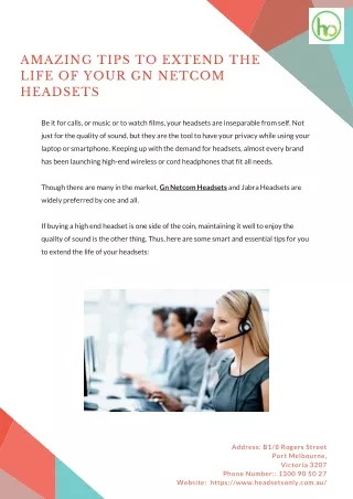 Amazing Tips to Extend the Life of Your GN Netcom Headsets