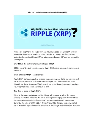 why 2021 is the best time to invest in ripple xrp