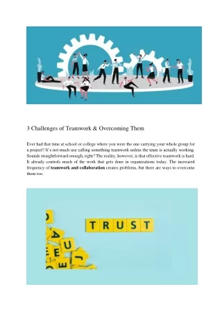 3 challenges of teamwork overcoming them