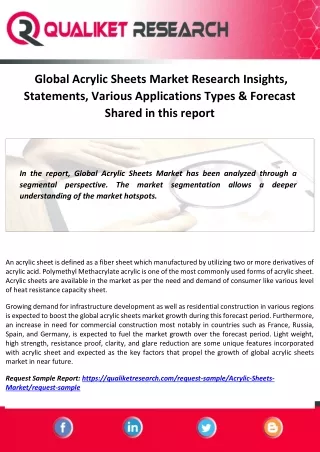 global acrylic sheets market research insights