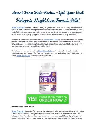 Smart Form Keto