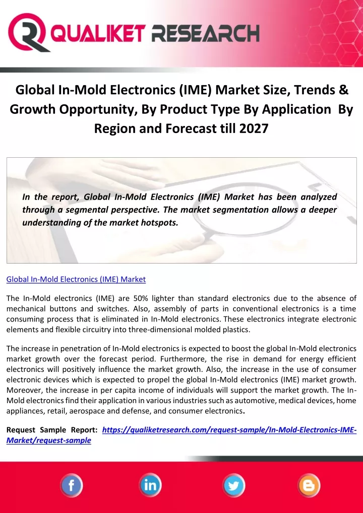 global in mold electronics ime market size trends