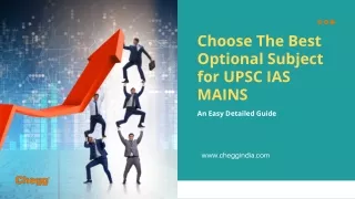 choose the best optional subject for upsc