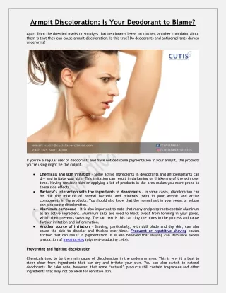 armpit discoloration is your deodorant to blame