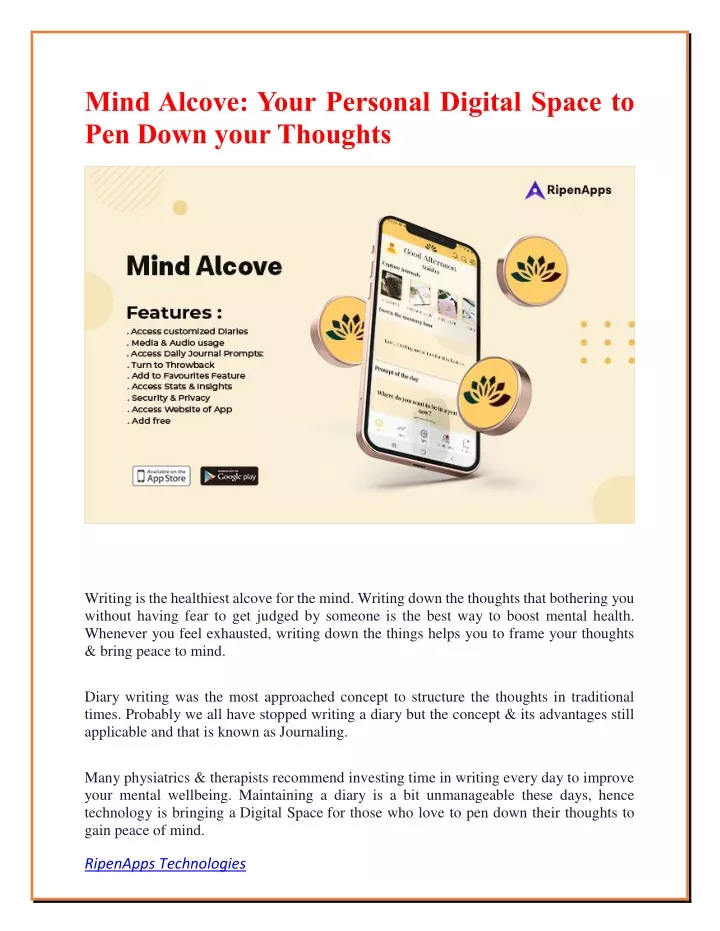 mind alcove your personal digital space