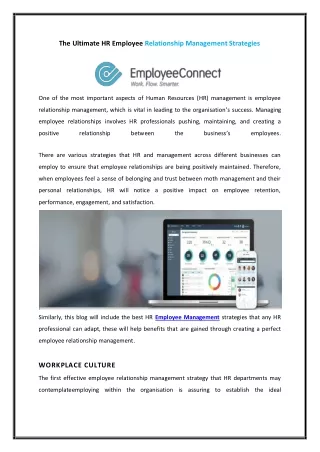 The Ultimate HR Employee Relationship Management Strategies