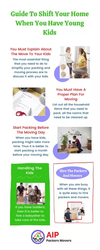Guide To Shift Your Home When You Have Young Kids