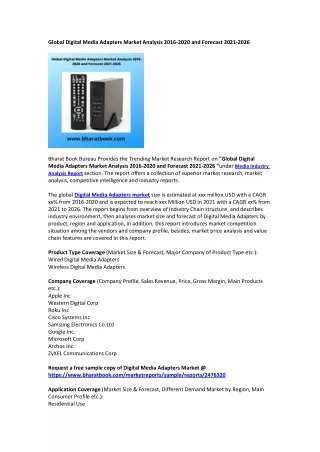 global digital media adapters market analysis