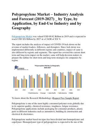 polypropylene market industry analysis