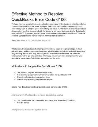 effective method to resolve quickbooks error code