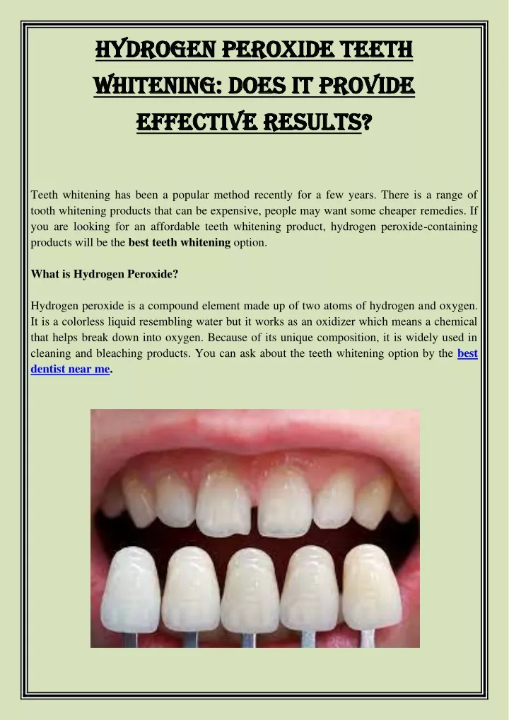 hydrogen peroxide teeth hydrogen peroxide teeth