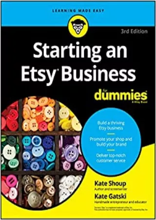 TOP Starting an Etsy Business For Dummies