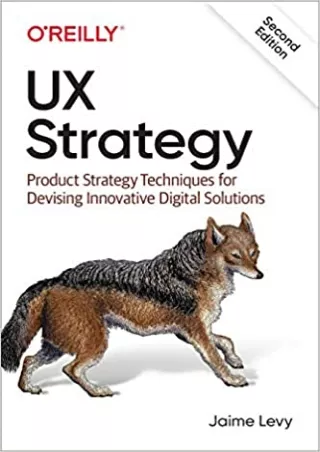 EBOOK UX Strategy Product Strategy Techniques for Devising Innovative Digital Solutions