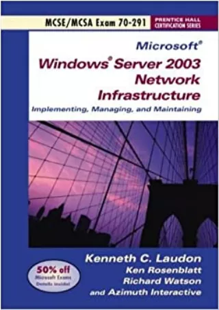 EBOOK Windows Server 2003 Network Infrastucture Implementing and Maintaining Exam 70