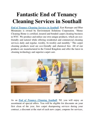 Fantastic end of tenancy cleaning southall