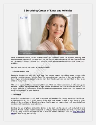 5 surprising causes of lines and wrinkles
