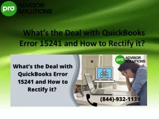 what s the deal with quickbooks error 15241 and how to rectify it