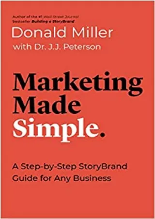 EBOOK Marketing Made Simple A Step by Step StoryBrand Guide for Any Business