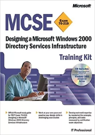 BEST BOOK MCSE Training Kit Exam 70 219  Designing a Microsoft Windows 2000 Directory