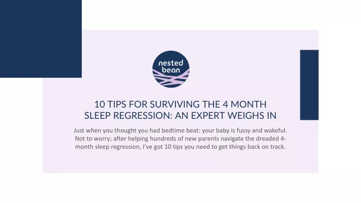 10 tips for surviving the 4 month sleep