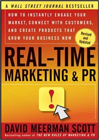 TOP Real Time Marketing and PR How to Instantly Engage Your Market Connect with