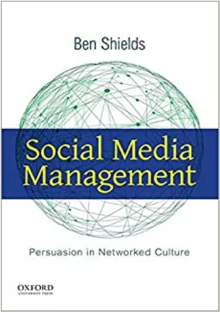 EBOOK Social Media Management Persuasion in Networked Culture