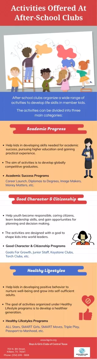 activities offered at after school clubs