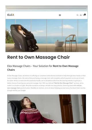 Rent to own massage chair