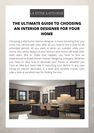 the ultimate guide to choosing an interior