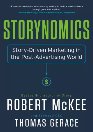 Storynomics Story Driven Marketing in the Post Advertising World