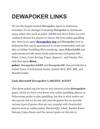 dewapoker links