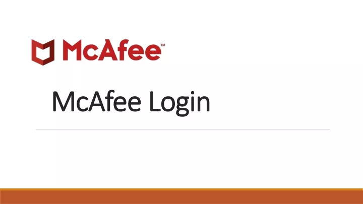 mcafee login