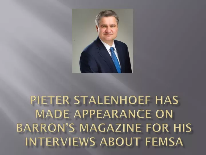 pieter stalenhoef has made appearance on barron s magazine for his interviews about femsa