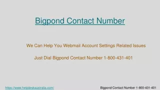 Solve Webmail Related Issues From Bigpond Contact Number 1-800-431-401